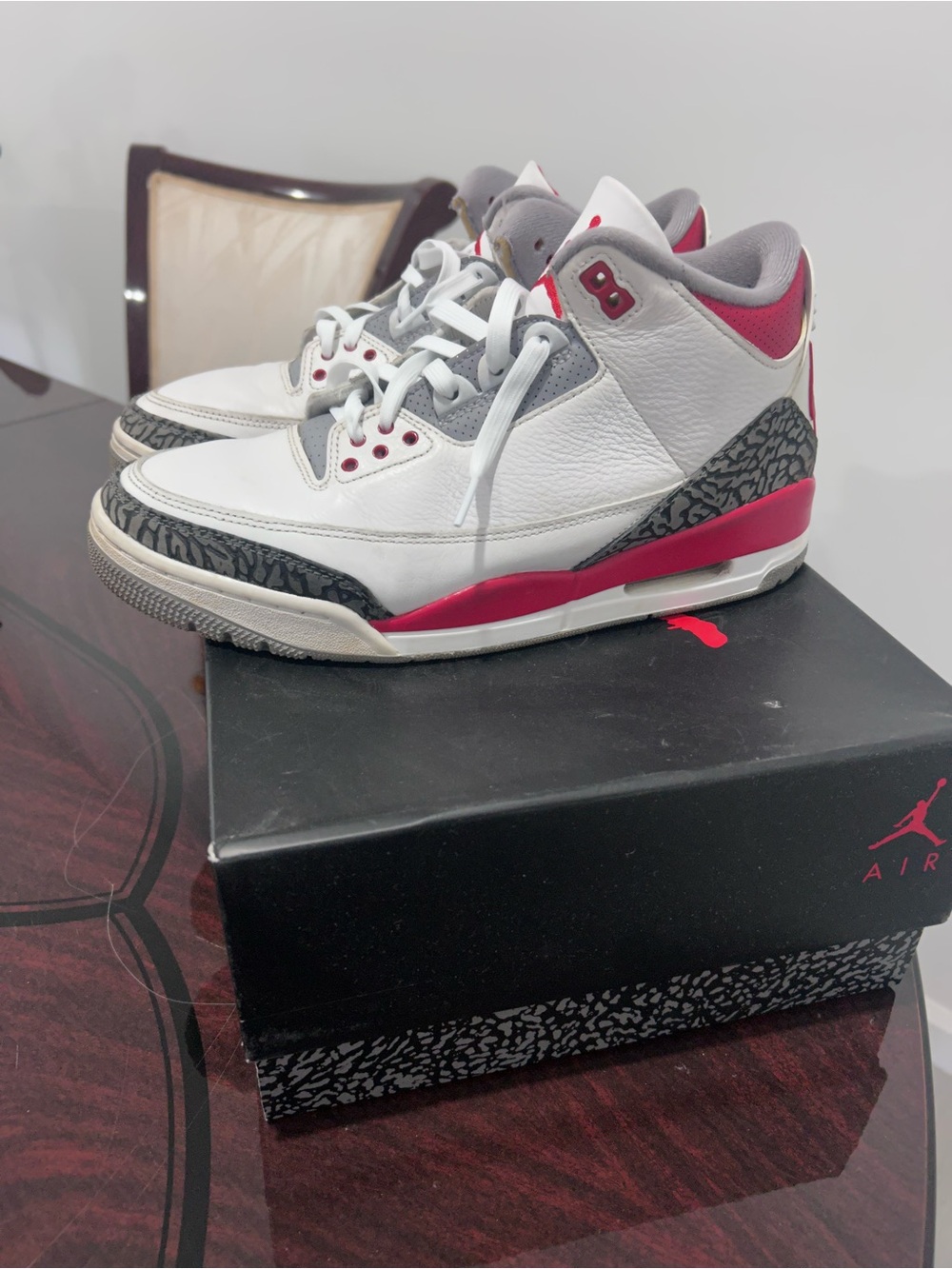 Jordan 3 retro Fire Red- Men’s size 9